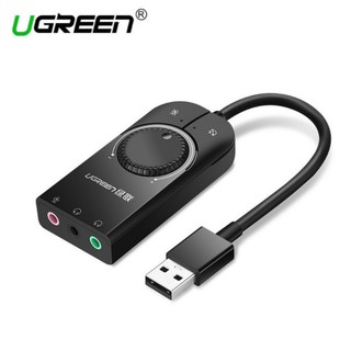 ภาพขนาดย่อของภาพหน้าปกสินค้าUgreen Sound Card USB Audio Interface External 3.5 mm Mic Audio อะแดปเตอร์ soundcard จากร้าน 3cworld.th บน Shopee