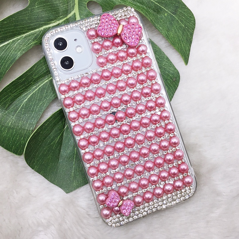 พร้อมส่งเรียลมี-c25-เคสติดเพชร-เคสไข่มุก-เคสแฟชั่น-เคสมือถือ-หรูหรา-เคสติดเพชร