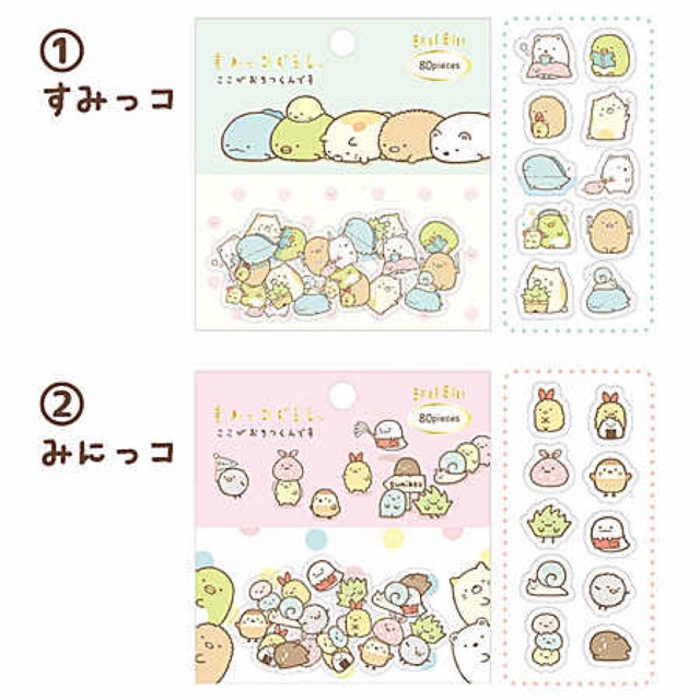 san-x-sticker-flakes-sumikkogurashi-amp-rilakkuma