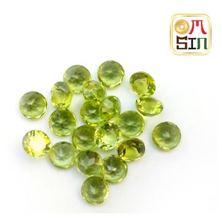 A042 พลอยเพอริดอท Peridot ขนาดหน้ากว้าง 5×5 มม. พลอยสด ธรรมชาติแท้ ไม่ผ่านการเผา