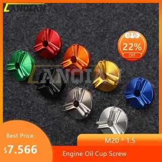 M20*1.5 Motorcycle Engine Oil Cup FOR SUZUKI B-KING V-STROM BANDIT GSX-R GSX-S GSR GSX 600 750 1000 Fuel Filler Tank Cov