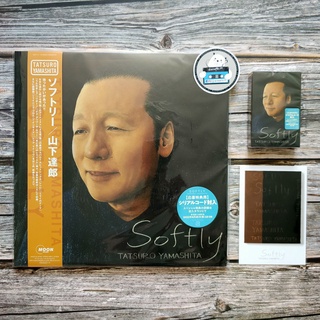 🏝️🌊พร้อมส่ง! เทป แผ่นเสียง Tatsuro Yamashita - Softly ฟรี! Postcard ของแท้100%