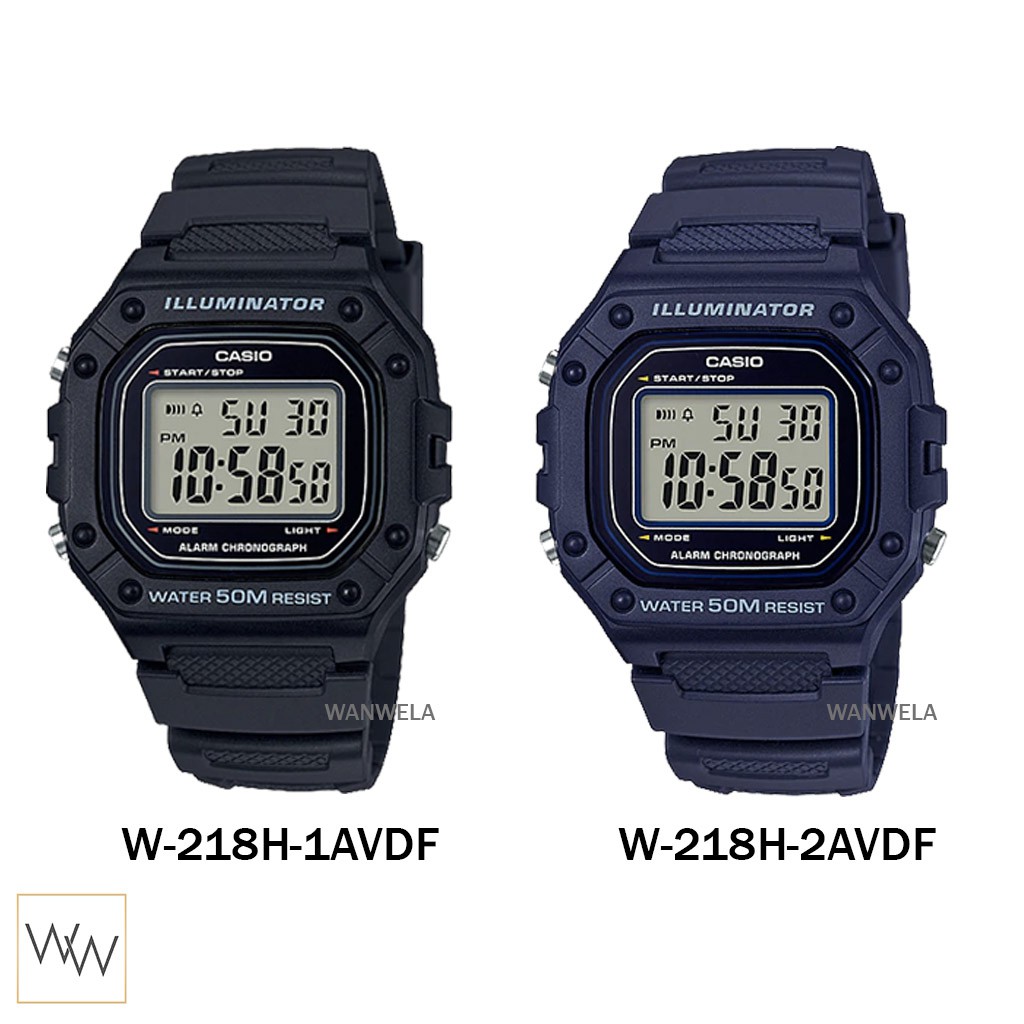 ภาพหน้าปกสินค้าของแท้ นาฬิกาข้อมือ Casio รุ่น W-218H & W-218HC & W-218HD พร้อมกล่อง จากร้าน wanwela.watch บน Shopee