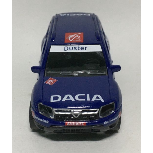 รถเหล็ก-majorette-dacia-duster-สีน้ำเงินคาดขาว-สกรีนกระจก