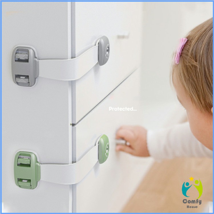 comfy-สายรัดตู้-ตัวล็อคลิ้นชัก-ที่ล็อคกันเด็กเปิดประตู-ราคา-ต่อ-1-ชิ้น-child-safety-lock