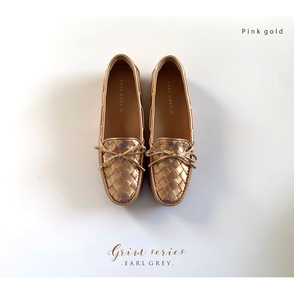 earl-grey-รองเท้าทรง-loafer-หนังแท้-มีซัพพอร์ต-รุ่น-grim-in-pink-gold