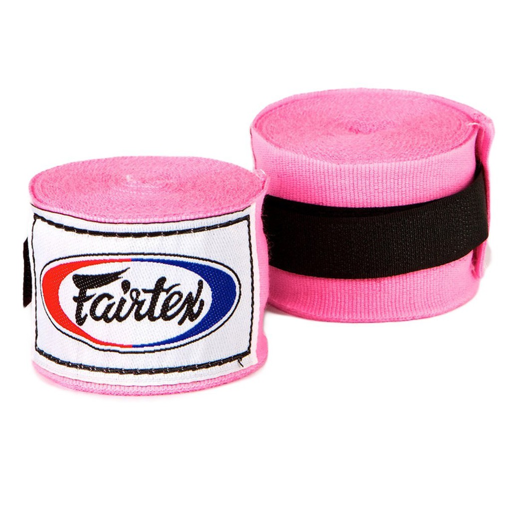 fairtex-ชมพู-แฟร์เท็กซ์-ผ้าพันมือแบบยืด-คอตตอนไนลอน-ยาว-180-ฺpink-hand-wraps-elastic-nylon-cotton-ชกมวย-ออกกำลัง