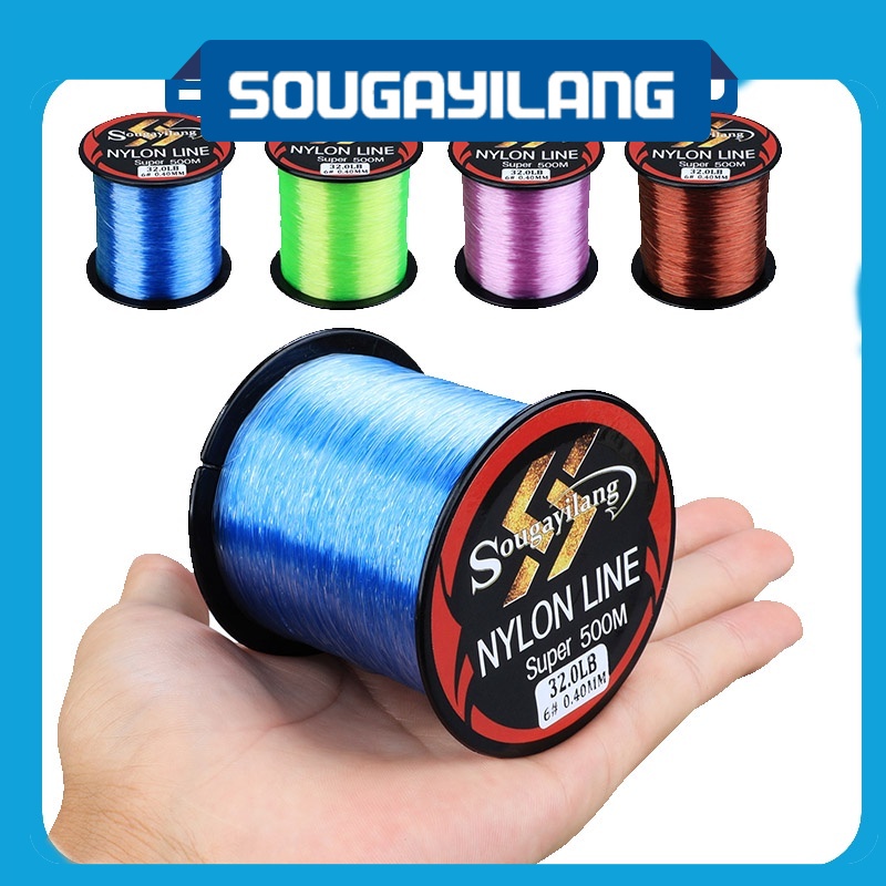 ราคาและรีวิวSougayilang สายไนล่อนตกปลา 500 ม. 11-36 ปอนด์ สายโมโนฟิลาเมนท์ สายแข็งแรง สายไนล่อนฟลูออโรคาร์บอน สายตกปลาน้ําจืด