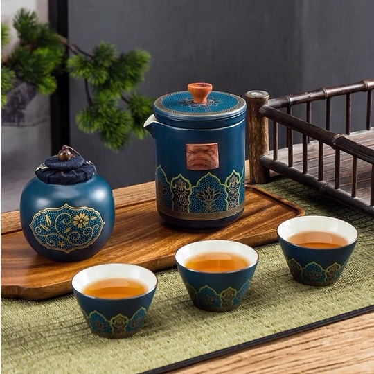ชุดชงชา-พร้อมส่ง-กาชงชา-เซ็ทชงชากระเป๋าถือ-ชุดถ้วยชา-แก้วชา-เซ็ทชงชาแบบพกพา-เซ็ทชงชาเดินทาง