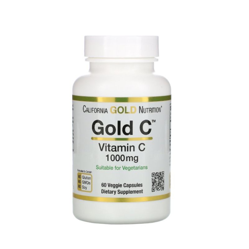 ภาพหน้าปกสินค้าGold C, Vitamin C 1000mg 60veggie capsules วิตามินซี 1000มก 60แคปซูล จากร้าน julincsipyok บน Shopee