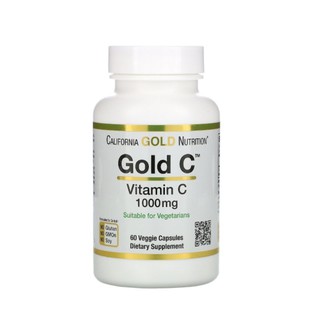 ภาพขนาดย่อของภาพหน้าปกสินค้าGold C, Vitamin C 1000mg 60veggie capsules วิตามินซี 1000มก 60แคปซูล จากร้าน julincsipyok บน Shopee