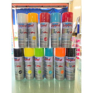 สีสเปรย์ สีพ่นรถ สีพ่นมอไซค์ สีพ่นเหล็ก ไม้ โลหะ pvc เลย์แลนด์ Leyland Spray สีพาสเทล มีทุกเฉด