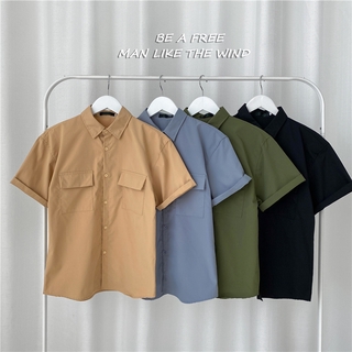 ภาพขนาดย่อของสินค้าเสื้อเชิ้ต(Kin18th)เสื้อเชิ้ตผู้ชาย เสื้อเชิ้ตสีพื้น