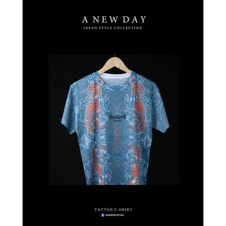 A NEW DAY 044  เสื้อลายสักสไตล์ญี่ปุ่น สกรีนเต็มตัว ลายเสือ ใส่ได้ทั้ง หญิง และ ชาย