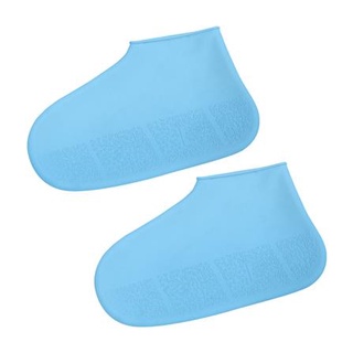 Dee-Double 🔥ถุงเท้าซิลิโคน🔥 ถุงเท้าสวมเท้า ป้องกันไม่ให้สิ่งสกปรก ป้องกันเชื้อโรค กันโคลน SIZE L สีฟ้า ถุงเท้ากันเปื้อน