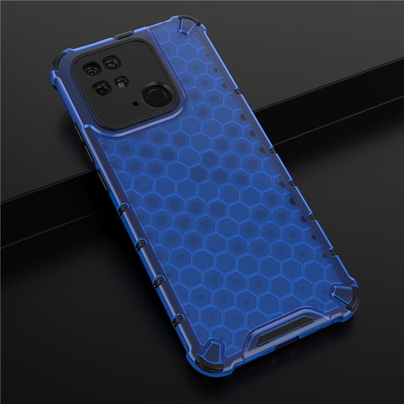 เคสสำหรับ-redmi-10c-case-พลาสติกแบบแข็ง-shockproof-honeycomb-clear-phone-casing-xiaomi-redmi-10c-redmi10c-back-cover