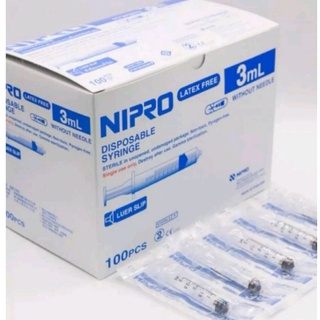 สินค้า ไซริ้งพลาสติก Nipro ขนาด 3 cc(แยกขาย 10 ชิ้น)