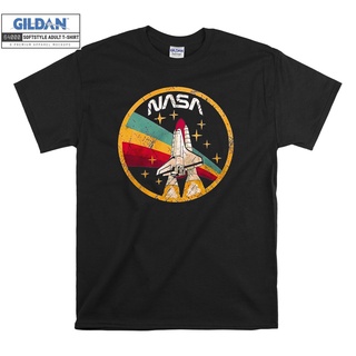 เสื้อผ้าผชGildan เสื้อยืด โอเวอร์ไซซ์ พิมพ์ลายโลโก้ Nasa Flying สไตล์วินเทจ สําหรับเด็ก Unisex 7123S-5XL