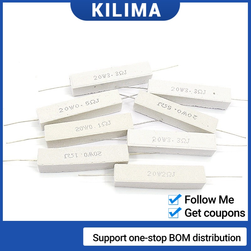 ตัวต้านทานซีเมนต์ 20W SQP 1R 2 2.2 2.5 3 4 5 8 10 30 33 200 470 โอห์ม 2 ...