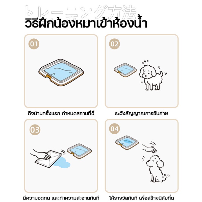 ห้องน้ำสุนัข-2-ชั้น-มีเสาถอดได้-มีตะแกรงรองถาด-ขอบสูงกันกระเด็น-ถาดรองฉี่สุนัข-ถาดฉี่สุนัข-ถาดฝึกฉี่สุนัข