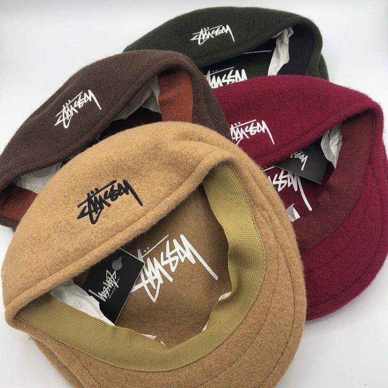 หมวกเบเร่ต์-stussy-ราคาถูกใส่ได้ทุกโอกาศ-สไตล์วินเทจ