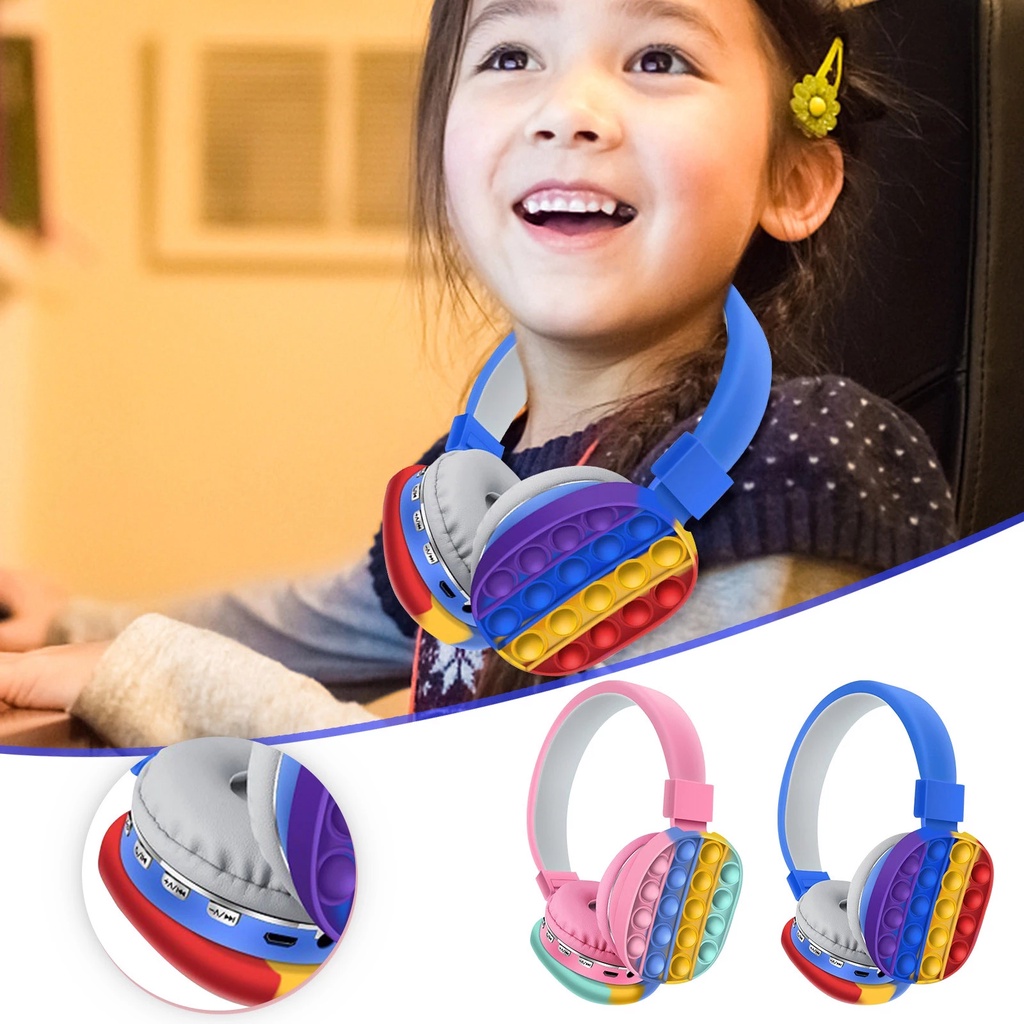 Fidget Toys Headset Sensory Bubble Toy Antistress Head-mounted Wireless ...