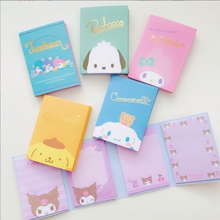 น่ารัก Sanrio กระดาษโน้ตแบบพกพา Cinnamoroll บันทึกช่วยจำ Hello Kitty กระดาษโน้ต Melody ของฉัน โน้ตบุ๊ค Purin โน้ตบุ๊ค ของขวัญเครื่องเขียน