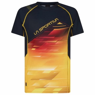 LA SPORTIVA WAVE T-SHIRT M BLACK/YELLOW - เสื้อวิ่งแขนสั้น ผู้ชาย