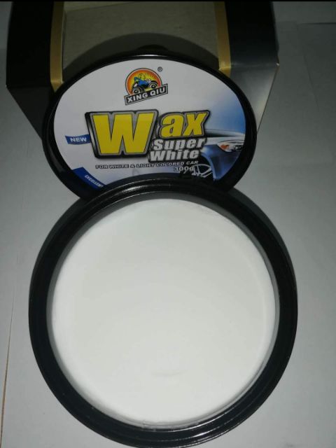 wax-super-white-แว๊กซ์ขี้ผึ้งเคลือบสีรถ-สูตรสำหรับรถสีขาวสีอ่อนโดยตรง-แถมฟรี-ผ้าไมโคร-1-ผืน