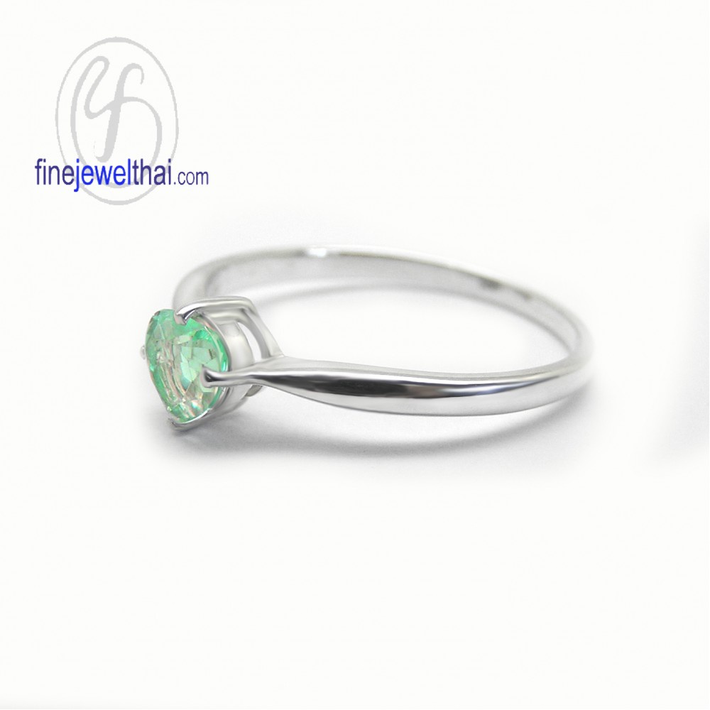 finejewelthai-แหวนเพอริดอท-เพอริดอท-แหวนเงิน-แหวนพลอยแท้-แหวนประจำเดือนเกิด-peridot-silver-ring-birthstone-r1107pd-ht