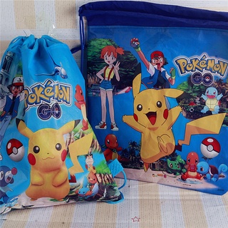 กระเป๋าเก็บฟิกเกอร์ Pokemon Kawaii Pikachu Bulbasaur Squirtle Eevee ของเล่น ของขวัญวันเกิด สําหรับเด็ก