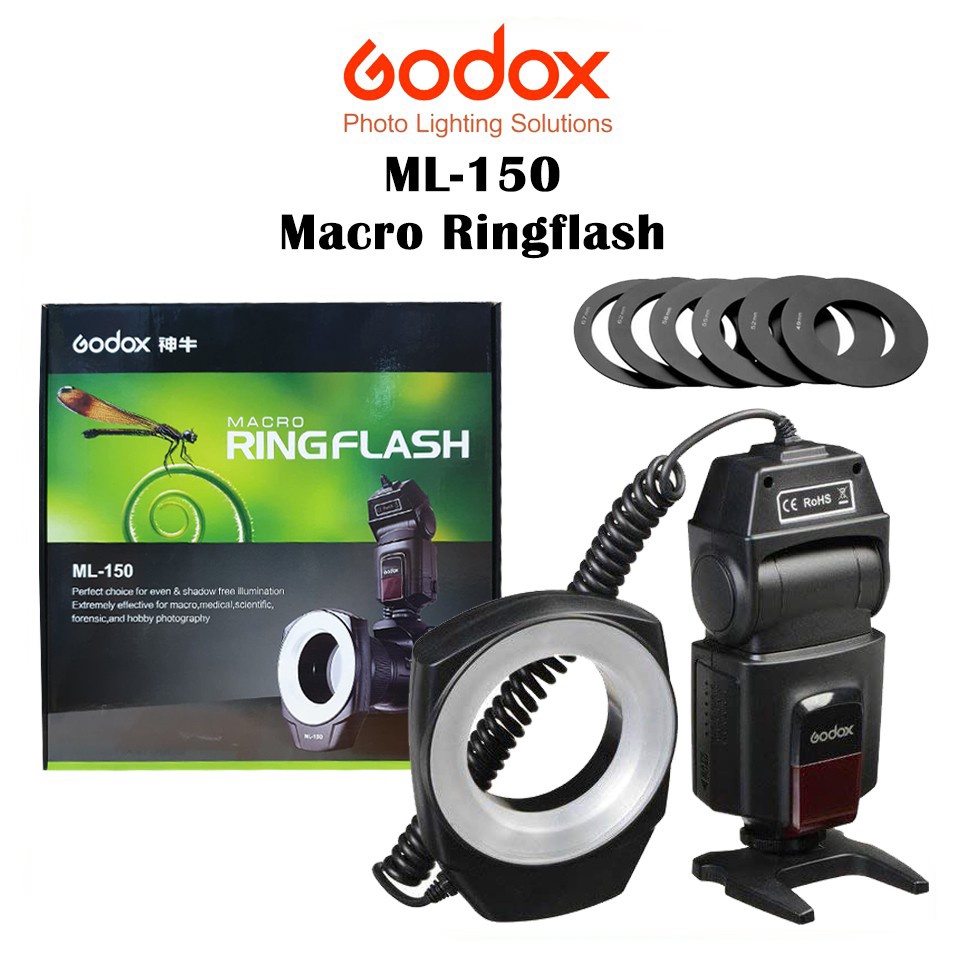 Godox Macro Ring Flash ML150 ระบบแมนนวล ใช้กับกล้องได้ทุกรุ่น Shopee