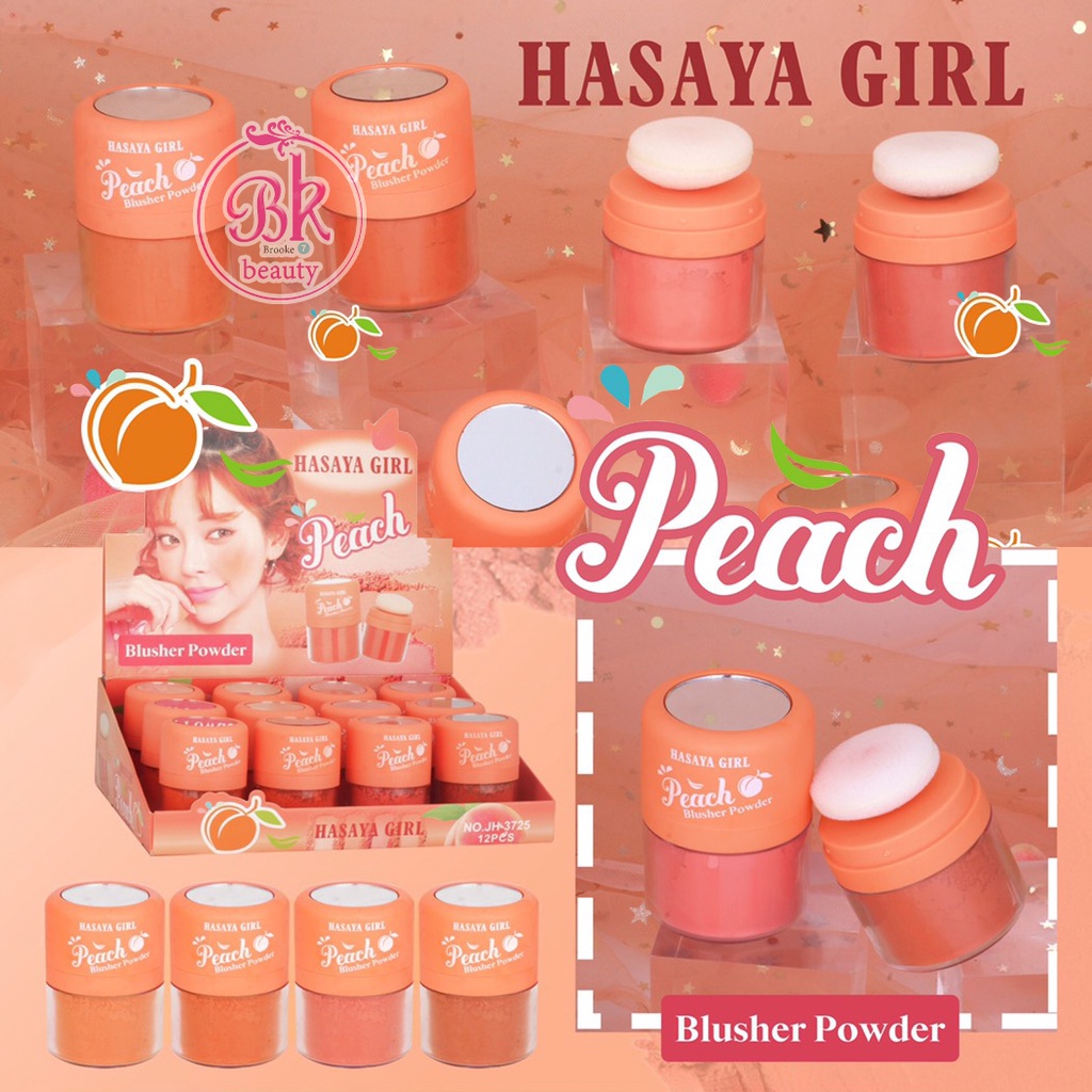 hasaya-girl-blusher-powder-บลัชออน-พีช-บลัชออนแบบฝุ่น-แป้งบลัชออน-โทนส้ม-ส้มพีช-ส้มอิฐ-ติดทน-ปัดแก้ม-แต่งหน้า