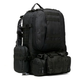 JUMBO TACTICAL CANVAS BAGPACK รุ่น AL-TCB (สีดำ)