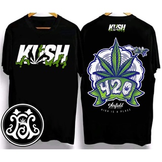 ถูกสุดๆKush เสื้อยืด โอเวอร์ไซซ์ 55-110 กก. สําหรับผู้หญิง ผู้ชายsize S-3XL