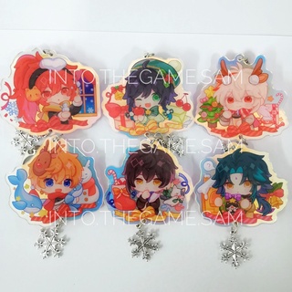 [พร้อมส่ง] พวงกุญแจสะท้อนแสง Genshin Impact ver. Christmas Acrylic Keychain