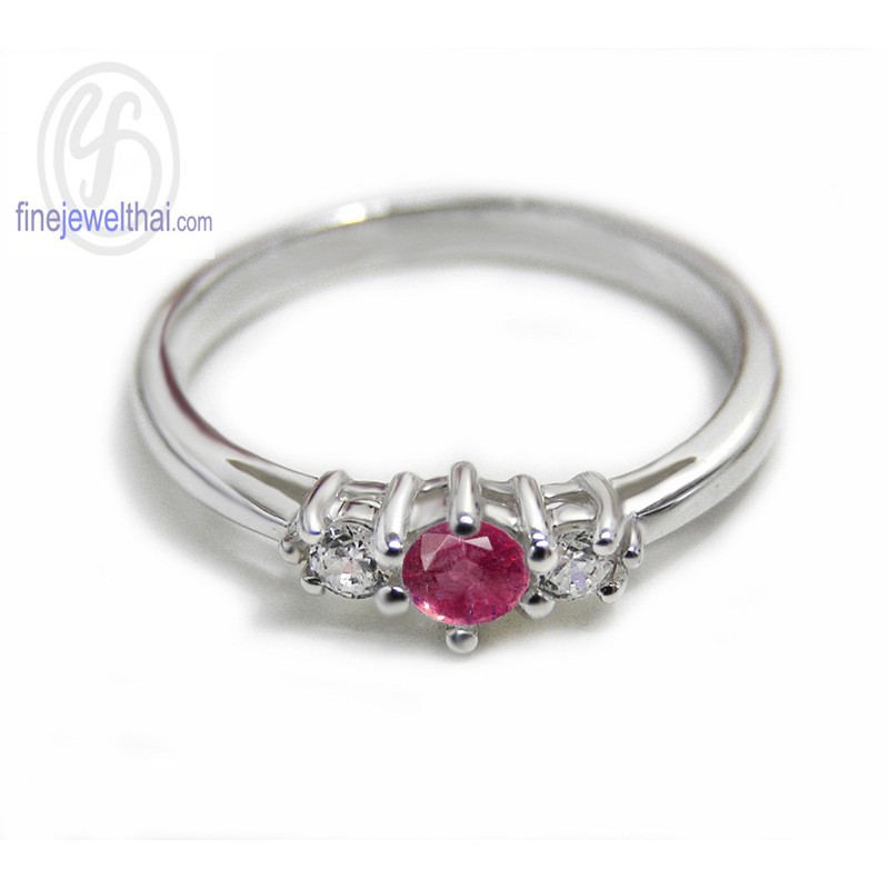 finejewelthai-แหวนทับทิม-แหวนเงินแท้-แหวนพลอย-พลอยประจำเดือนเกิด-ruby-birthstone-silver925-ring-r1182rb