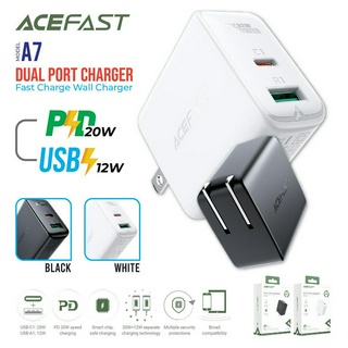 Acefast รุ่น A7 หัวชาร์จ ชาร์จเร็ว Fast Charge Wall Charger A7 PD32W (1xUSB-C+1xUSB-A) US
