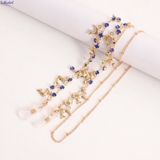【แนะนำ】แฟชั่นทาสีน้ำมันลดลงดอกไม้หน้ากาก Extender คริสตัลหน้ากากโซ่ Extender สำหรับฮิญาบแว่นตามุกแฟชั่นอุปกรณ์เสริมโซ่คู่หัวเข็มขัดคอแขวน