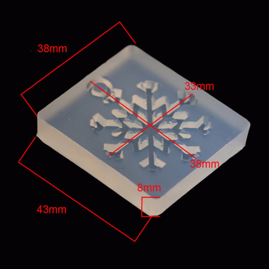 อุปกรณ์แม่พิมพ์ซิลิโคนรูปเกล็ดหิมะสำหรับทำเครื่องประดับ