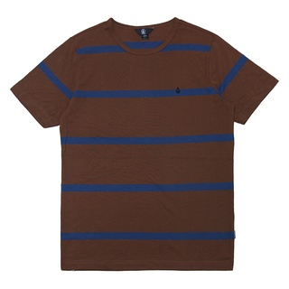 เสื้อยืด Volcom Shaneo Striped Crew Neck Short Sleeve Shirt (Brown)