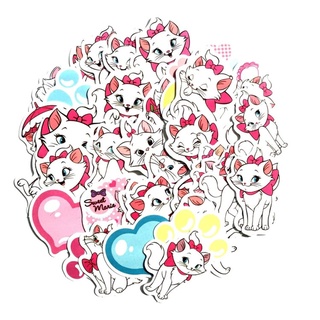 สติ๊กเกอร์ แมวมารี Marie Cat ติดแน่น กันน้ำ ติดกระเป๋าเดินทาง โน้ตบุ้ค (37 ชิ้น) sticker