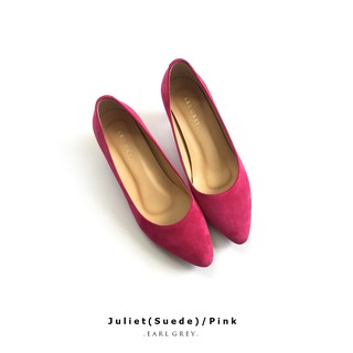 EARL GREY รองเท้าหนังกลับแกะ รุ่น Juliet (suede) in Pink