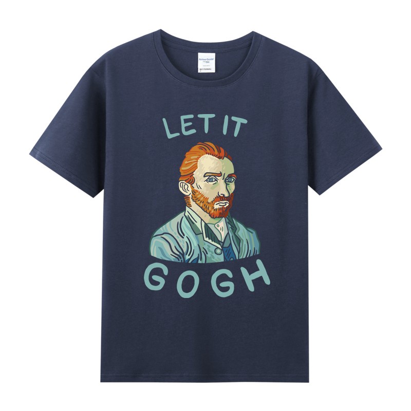 เสื้อยืดโอเวอร์ไซส์-ins-tide-ยี่ห้อจิตรกร-van-gogh-joint-การ์ตูนรอบพิมพ์ผ้าฝ้ายแขนสั้นหลวมเสื้อยืดผู้ชายและผู้หญิงฤดูร้อ