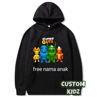 เสื้อกันหนาว มีฮู้ด ผ้าฝ้าย พรีเมี่ยม ลายเกม Stumble guys