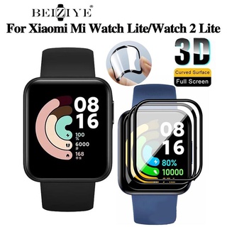 ฟิล์มกันรอยหน้าจอสําหรับ Xiaomi Mi Watch Lite นาฬิกาสมาร์ท redmi watch 2 lite Clear Waterproof Anti-Scratch Film Curved