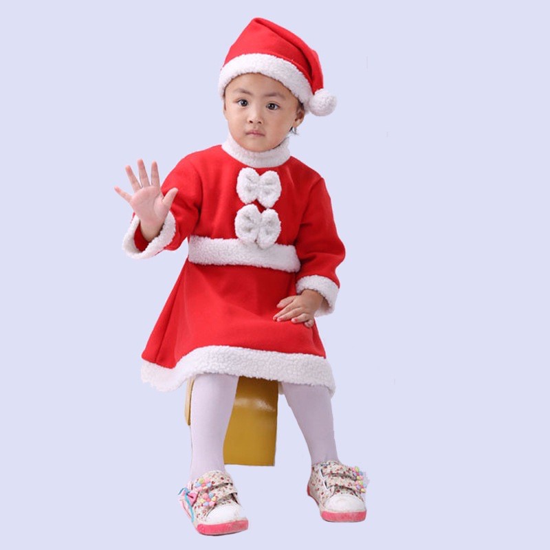 ชุดซานตาครอสเด็ก-ชุดแซนต้าเด็ก-ชุดหิมะขาว-ผ้ากำมะหยี่สีแดง
