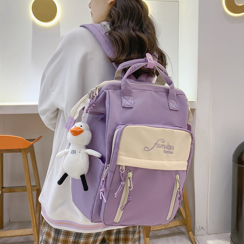 ภาพสินค้ากระเป๋าเป้สะพายหลัง กระเป๋านักเรียน จุของได้เยอะ เหมาะกับการเดินทาง แฟชั่นสําหรับเด็กผู้หญิง 2022 จากร้าน cangzhoujialuns.th บน Shopee ภาพที่ 2