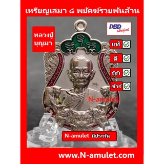 เหรียญหลวงปู่บุญมา รุ่น ๘ พยัคฆ์รวยพันล้าน เนื้ออัลปาก้า ลงยา 3 สี สุ่มโค้ด