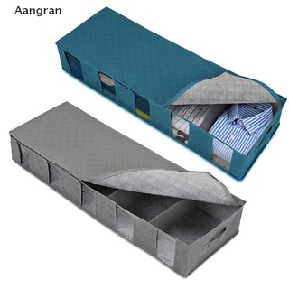 Aangran กล่องเก็บเสื้อผ้าใต้เตียง แบบหนา ระบายอากาศ ขนาดใหญ่ Th